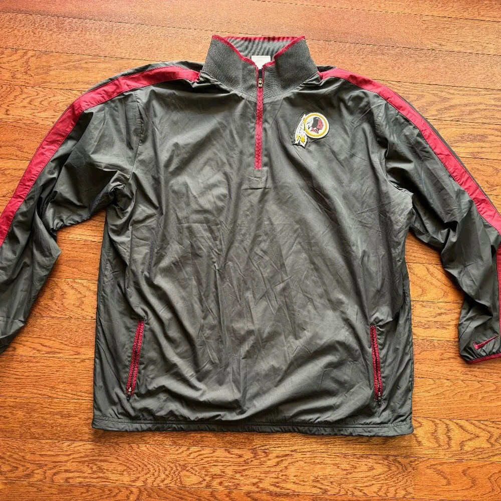 Nike Washington Redskins (old logo) NFL Pullover quarter zip jacket, size L